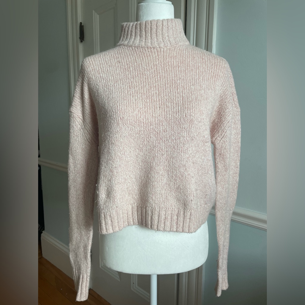 American Eagle Pink Knit Turtleneck Sweater